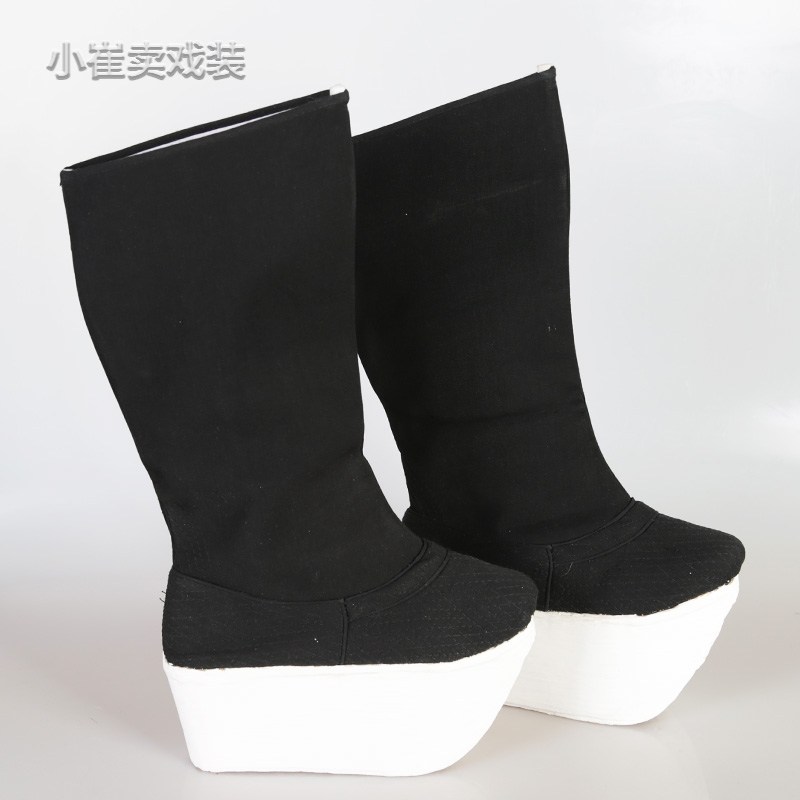 Opera High Boot Peking Opera Yue Opera Drama Drama Drama Wu Xiaosheng Chosen boots Wu Sheng High cylinder boots old raw paper bottom thick bottom boots
