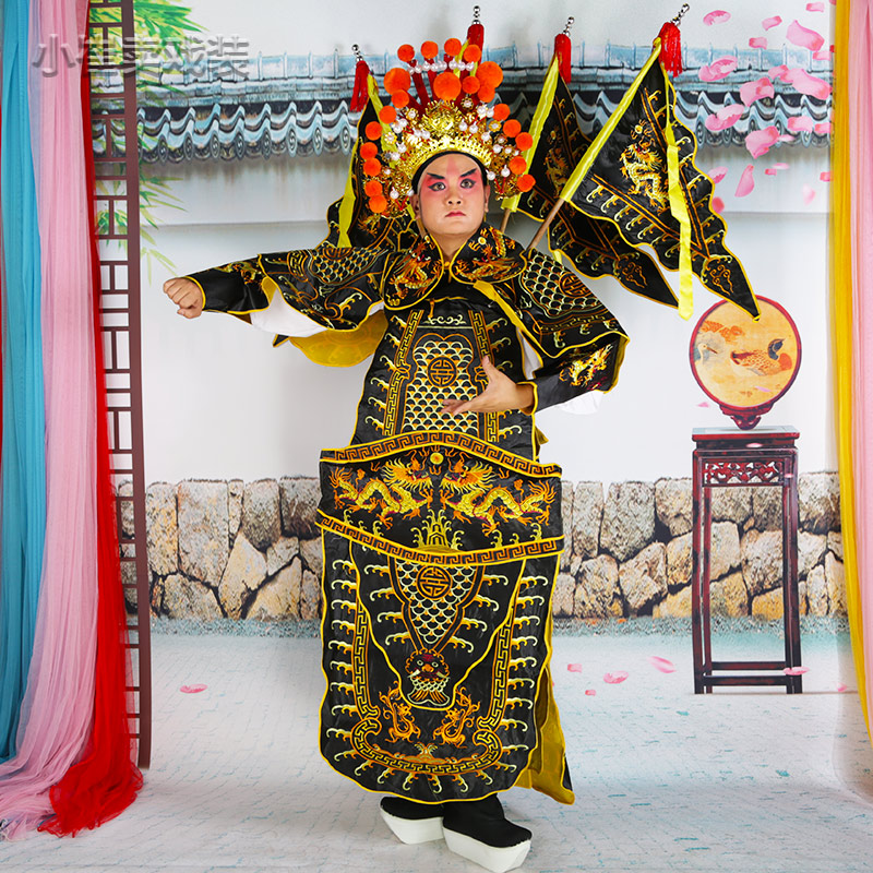 Beijing Opera men rely on opera men rely on Wu Sheng clothing Generals rely on flags Xiaosheng flower face general costumes Ancient costumes overlord men rely on