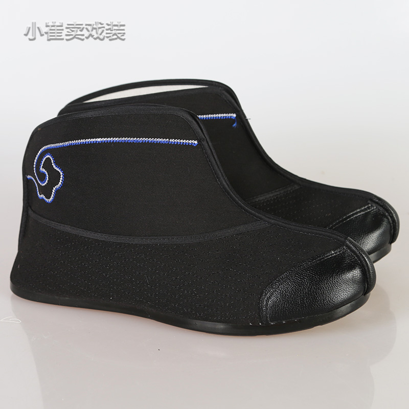 Opera fast boots Wu Sheng Xiaobing shoes Wu will play the drama Peking Opera Film and TV dance Sprout Song Dragon Sleeve Men's Thin Bottom Playing Boots Cloth Shoes