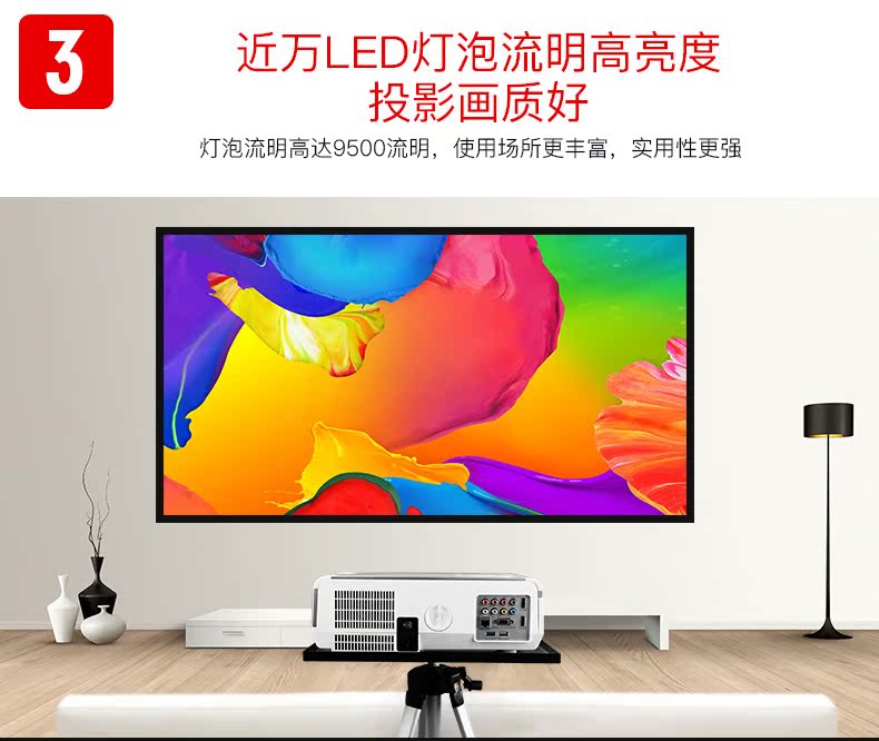 Thunderbolt led-86 + máy chiếu HD 1080p gia đình Máy chiếu wifi văn phòng thông minh Gửi màn hình