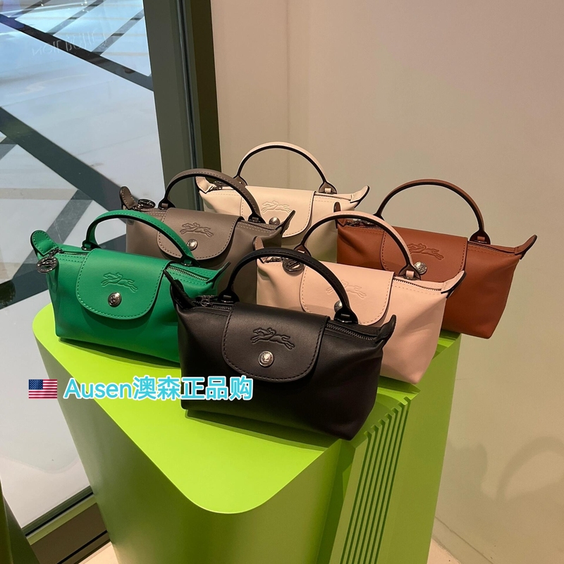 Authentic Longchamp Xtra Leather Bag, Handbag and Crossbody Dumpling Bag, Mini Small Size, New Model 24