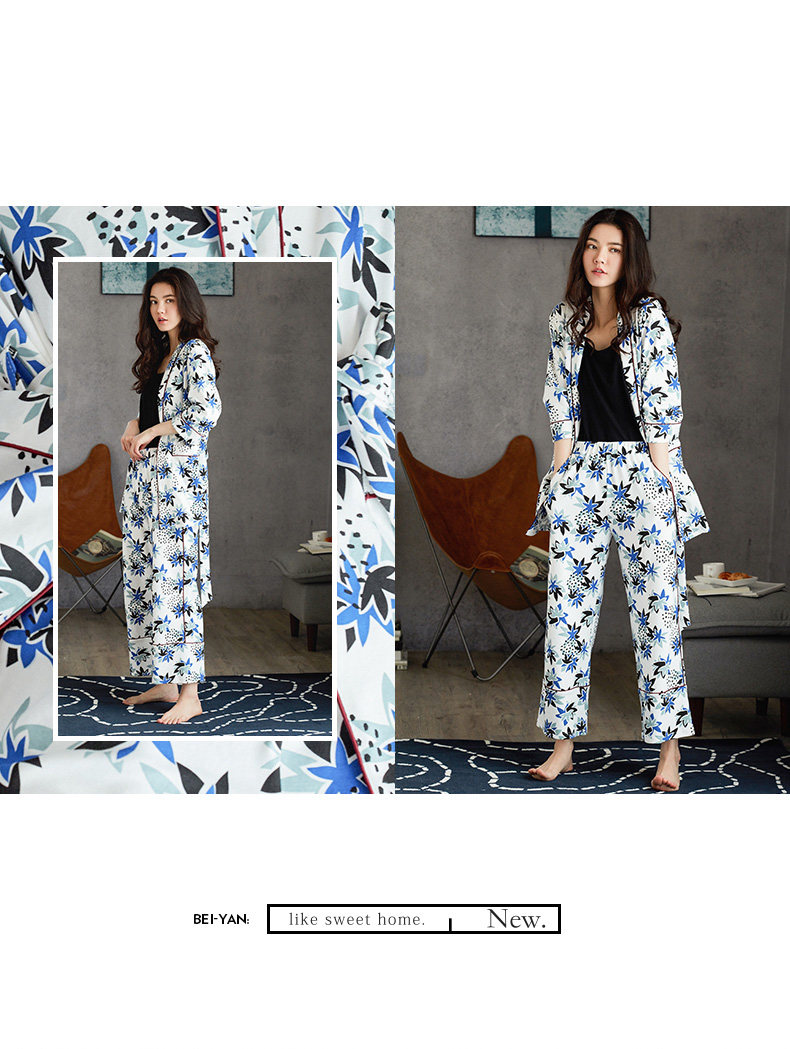 Pyjama pour femme en Coton à manches - Ref 2993192 Image 11