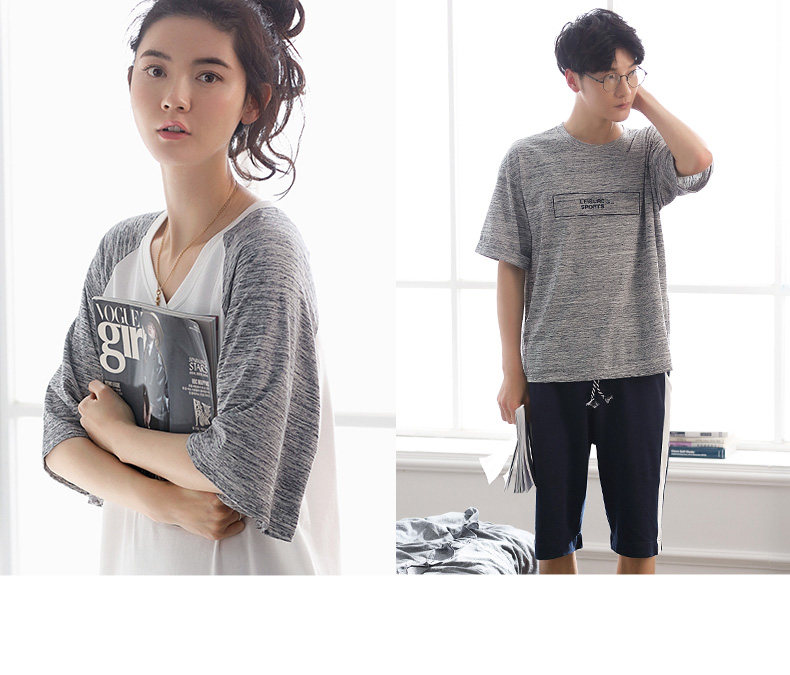 Pyjama mixte en Coton à manchon moyen - Ref 3005142 Image 17