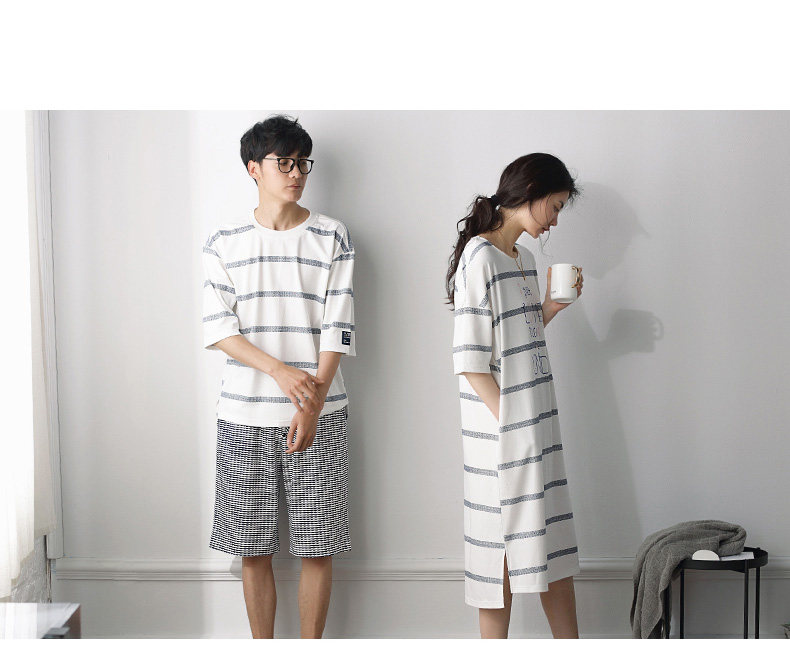 Pyjama mixte en Coton à manchon moyen - Ref 3005234 Image 14