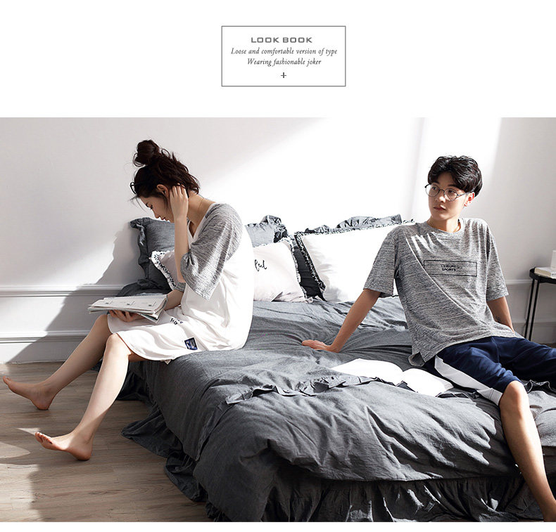 Pyjama mixte en Coton à manchon moyen - Ref 3005142 Image 14