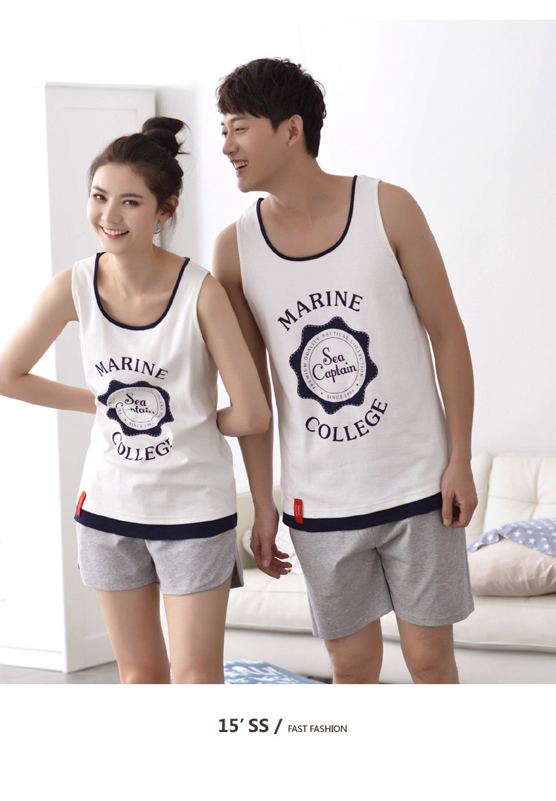 Pyjama mixte en Coton à sans manches - Ref 3005223 Image 10