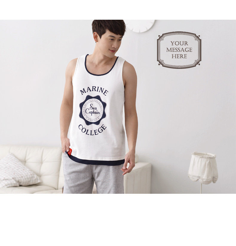 Pyjama mixte en Coton à sans manches - Ref 3005223 Image 13