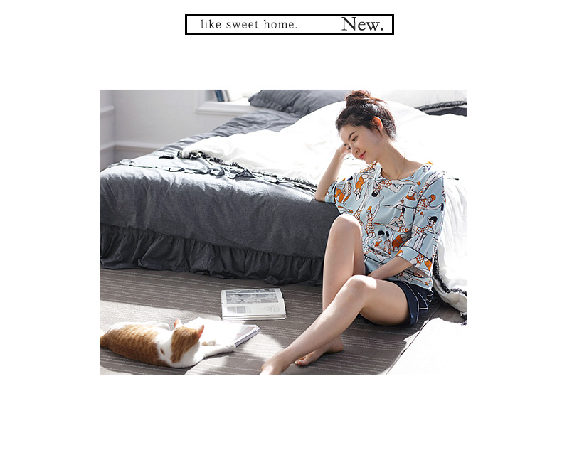 Pyjama mixte en Coton à manche courte - Ref 3005158 Image 8