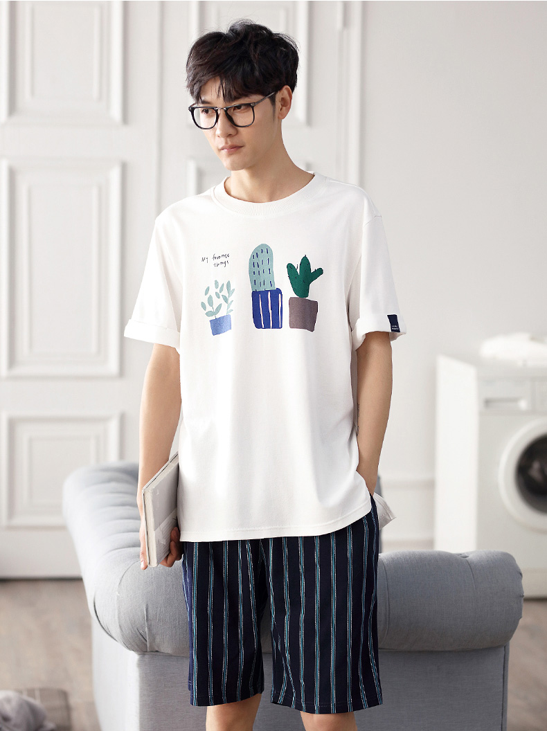 Pyjama mixte en Coton à manche courte - Ref 3005078 Image 14