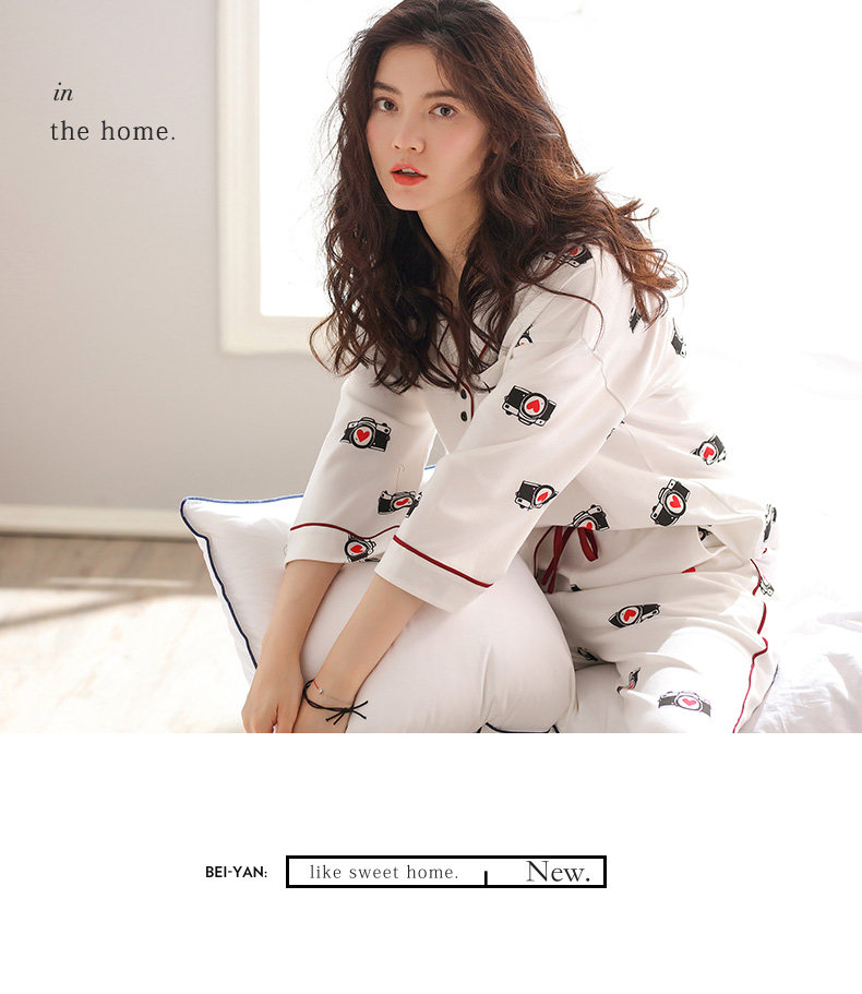 Pyjama pour femme en Coton à manches - Ref 2993233 Image 13