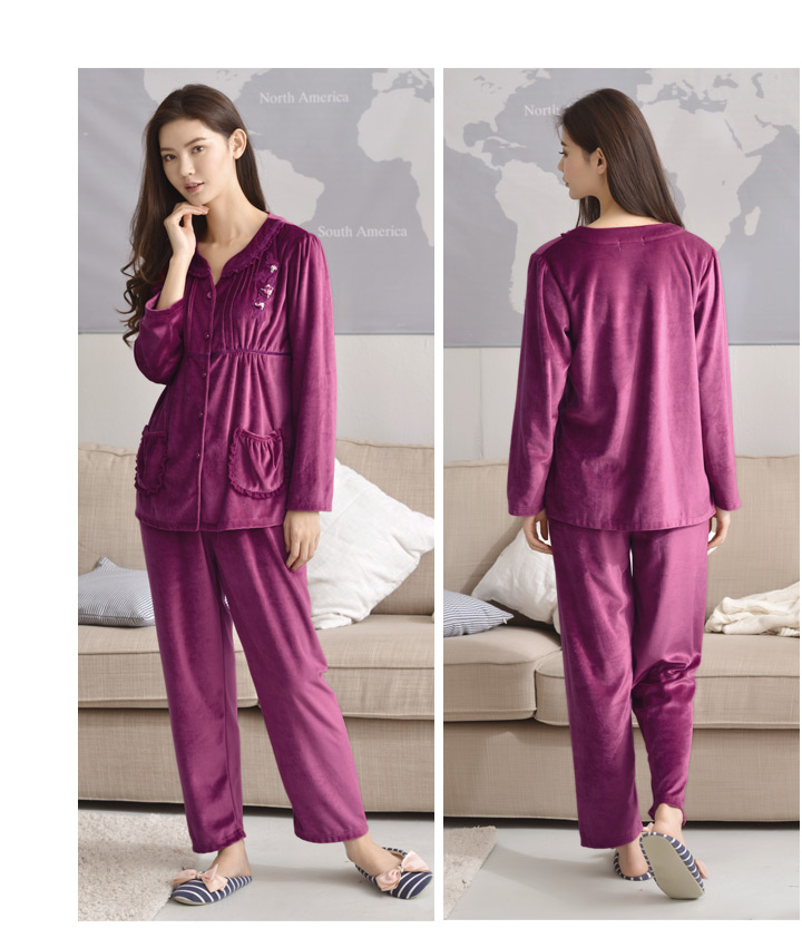 Pyjama pour femme à manches longues - Ref 2993203 Image 9
