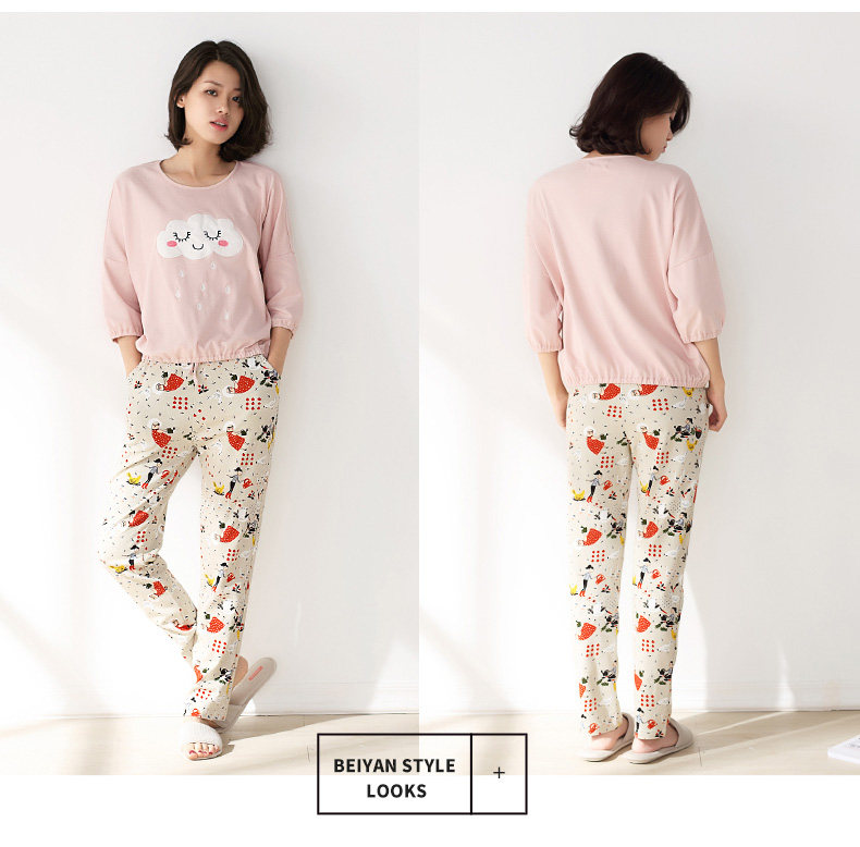Pyjama pour femme en Coton à manches - Ref 2993132 Image 18