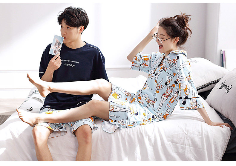 Pyjama mixte en Coton à manchon moyen - Ref 3005186 Image 12