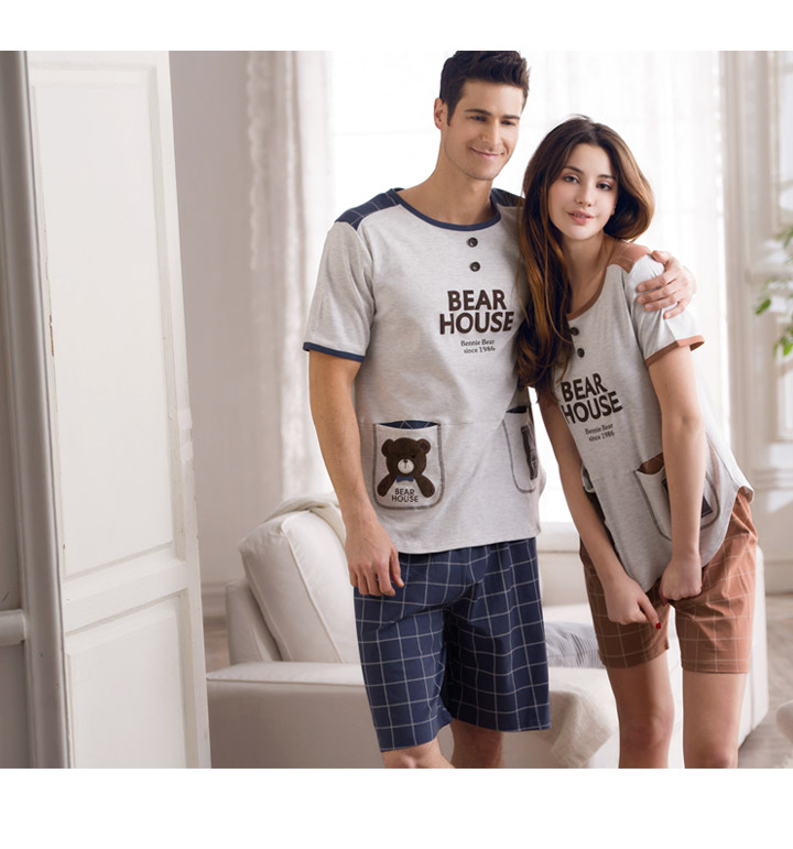 Pyjama mixte en Coton à manche courte - Ref 3005233 Image 24