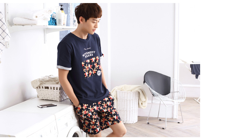 Pyjama mixte en Coton à manche courte - Ref 3005199 Image 17