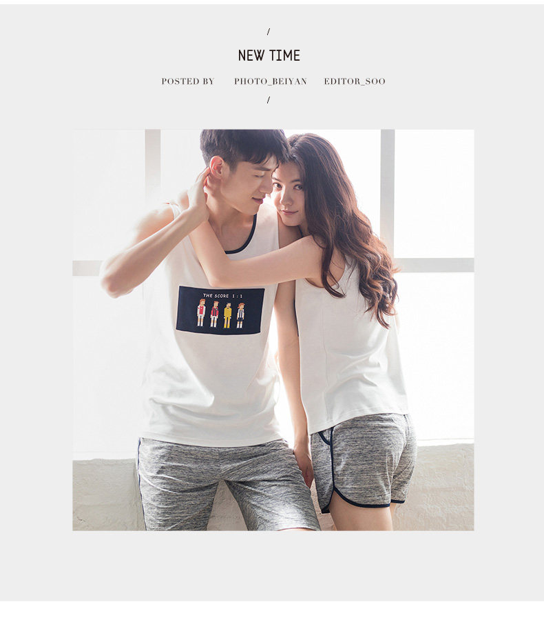 Pyjama mixte en Coton à sans manches - Ref 3005220 Image 18