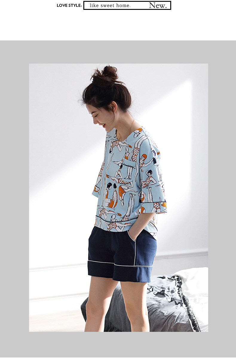 Pyjama mixte en Coton à manche courte - Ref 3005158 Image 12