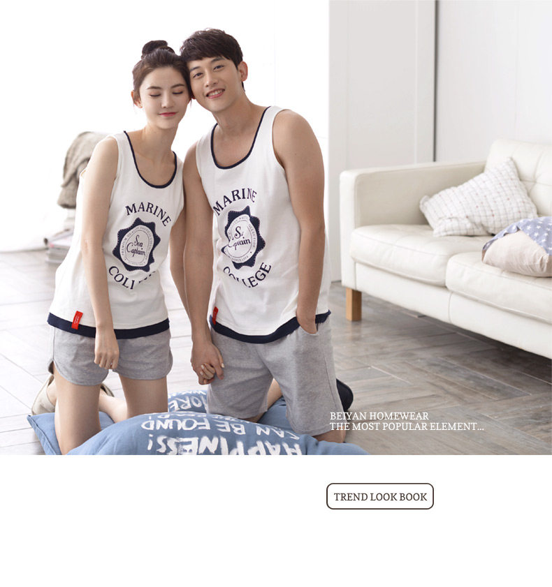 Pyjama mixte en Coton à sans manches - Ref 3005223 Image 6