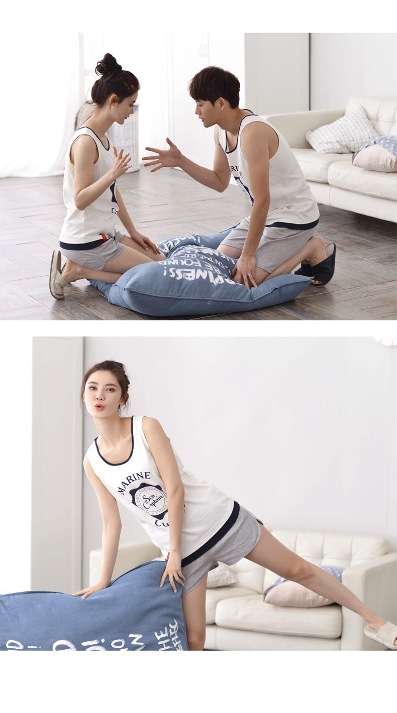 Pyjama mixte en Coton à sans manches - Ref 3005223 Image 7