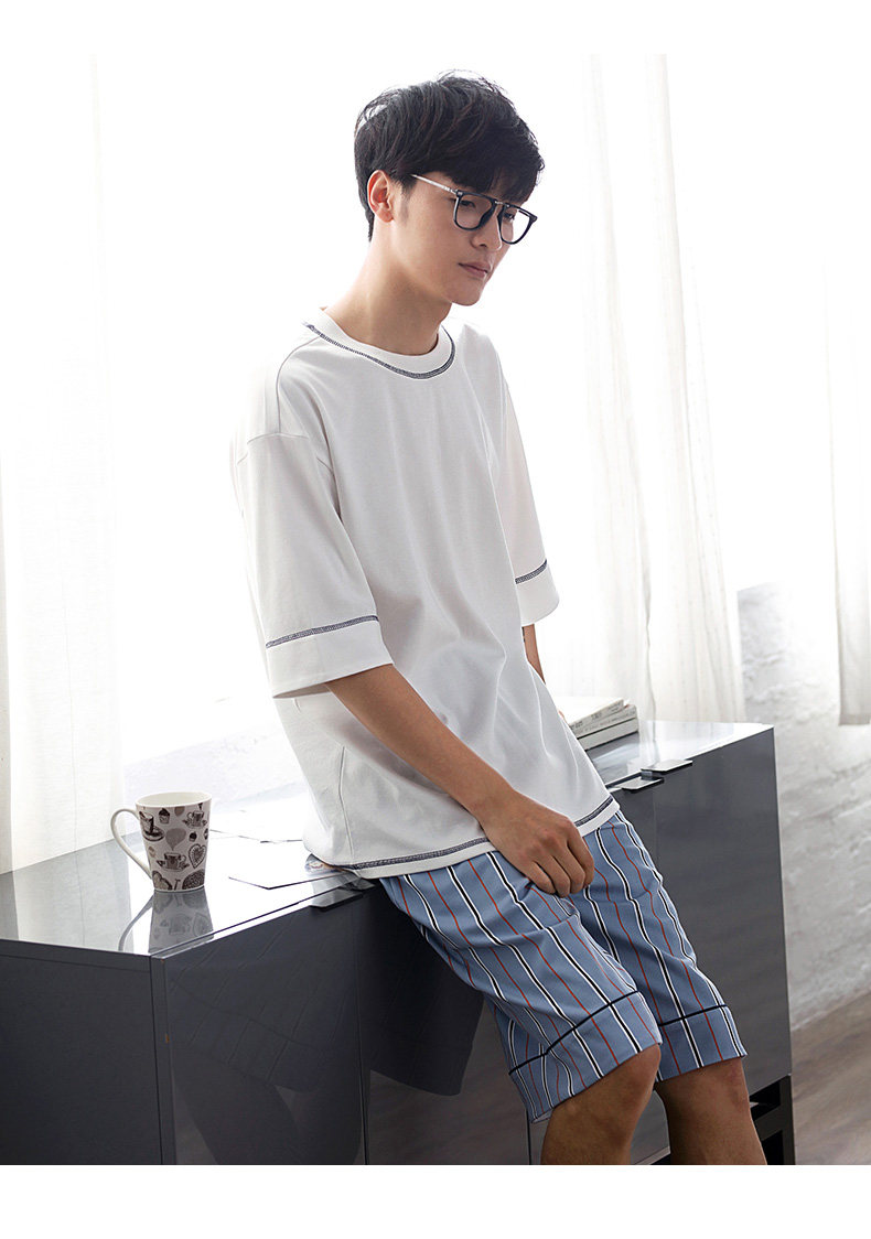 Pyjama mixte en Coton à manchon moyen - Ref 3005109 Image 13