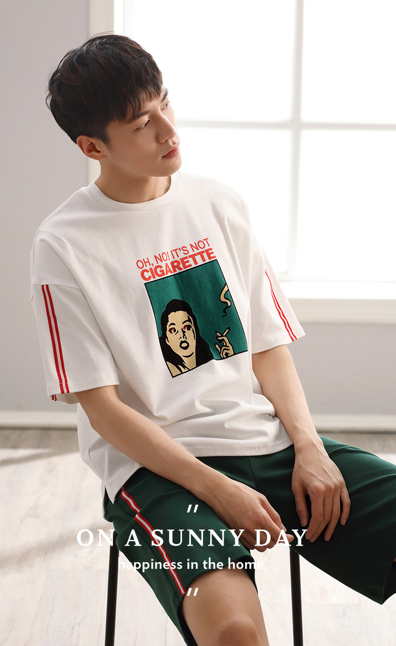 Pyjama mixte en Coton à manche courte - Ref 3005239 Image 10