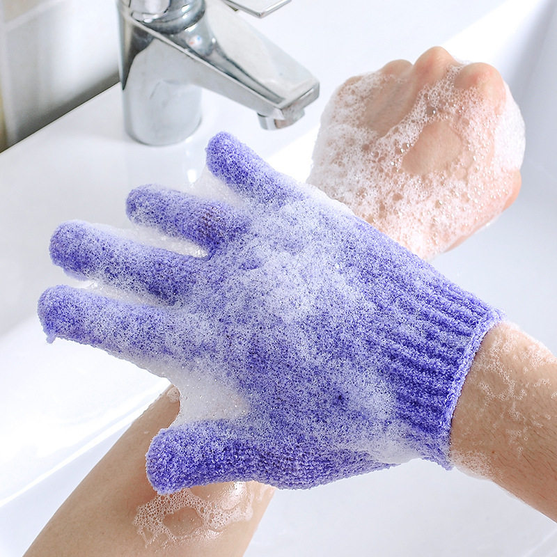 Rub bath towel gloves five fingers adult bath bath artifact Back bath towel rub back scrub scrub mud rub bath artifact