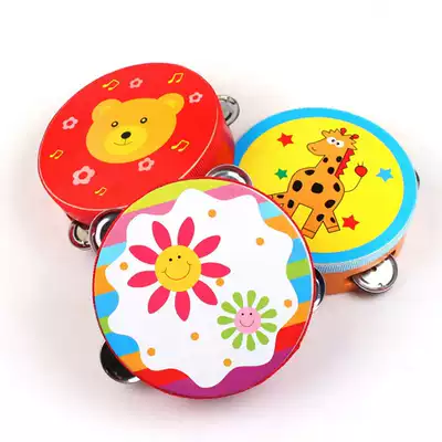 Orff musical instruments Children's tambourine hand clapping tambourine hand clapping tambourine Ling drum rattling Kindergarten early education money drum