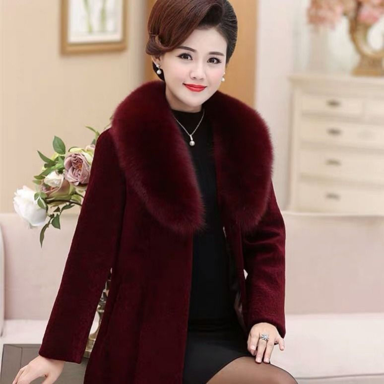 Clearance Sale: Women's Mink Fur Coat, Whole Mink, Imported from Haining, Mink Fur Coat, Velvet Fur for Middle-Aged and Elderly, Velvet Fur