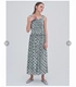 12052 Nhật Bản độc thân của phụ nữ quần áo nhân dân tệ thuần túy FURF R2021 mùa hè sản phẩm mới thời trang dài trung bình in dây đeo - Sản phẩm HOT