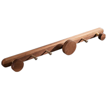 Black walnut door back clothes hook bedroom wall punch-free clothes hanger solid wood creative clothes row hook wall hanging