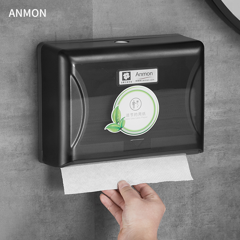 Free perforation toilet hotel hand towel box hanging wall type kitchen draw paper towel box box bathroom hand towel holder