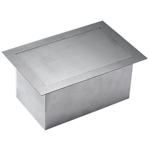 304 countertop embedded stainless steel light lavish trash can flip shake lid decorated kitchen toilet drawing square