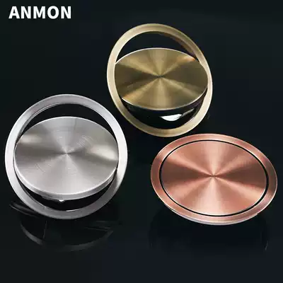 Stainless steel trash can Embedded lid Square round light luxury decorative cover Swing cover kitchen toilet countertop