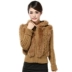 Áo khoác lông thỏ mới cho nữ Áo lông ngắn mùa thu và mùa đông Hàn Quốc phiên bản áo len mỏng đan len trùm đầu chống mùa