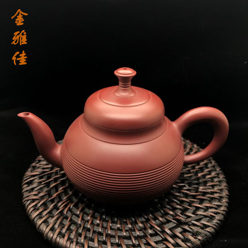 潮州手拉紫砂壺章燕城手工朱泥茶壺全手工紫砂壺-Taobao-Tmall