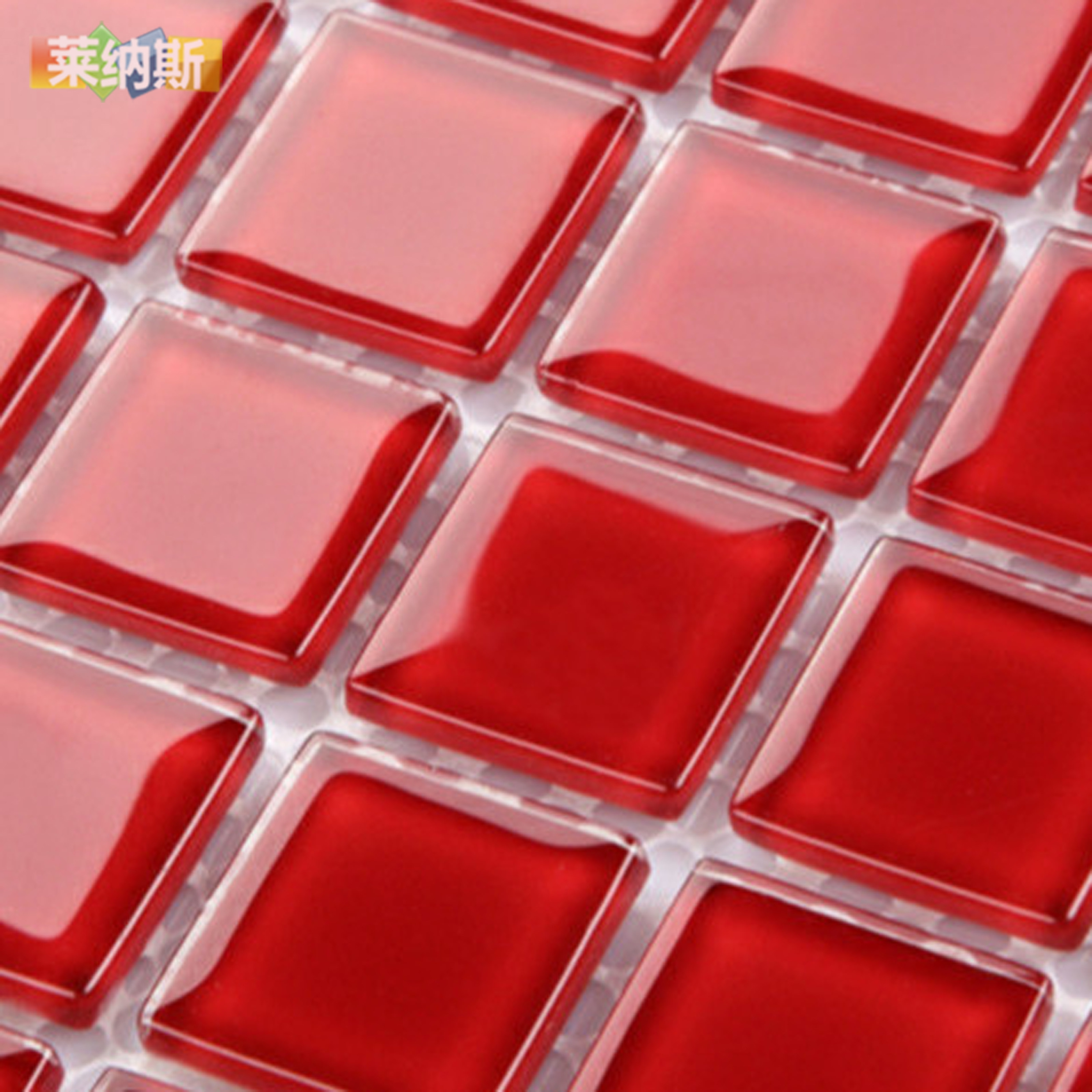 T (Linus) big red crystal glass mosaic wall stickers crystal glass decorative material tile spot