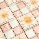 [Ленас] Мозаика Фоновая стена MTZ48 Европейские здания Строительные материалы Пасторальная стеклянная стеклянная плитка