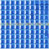 Синяя стеклянная мозаика на стену, зеркальный эффект