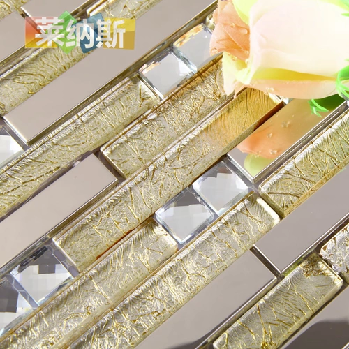 Металлическая стеклянная мозаика из нержавеющей стали, головоломка, зеркальный эффект