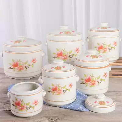 Ceramic stew pot, water-proof stew pot, double-lid stew pot, bone China stew pot, Stewed bird's nest soup pot, porcelain cup, stewed pigeon