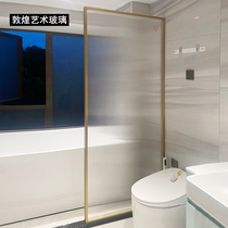 Super White Changhong glass custom shower room half partition word toilet dry and wet separation bathroom glass single double layer