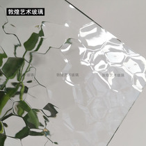 Water cube embossed glass custom modern simple light luxury wind partition porch screen tempered glass sanitary door