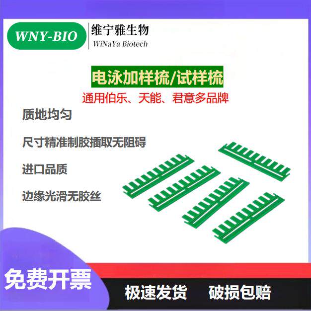 伯乐加样梳 WB电泳凝胶梳子 电泳梳子垂直电泳梳子0.75/1.0/1.5mm