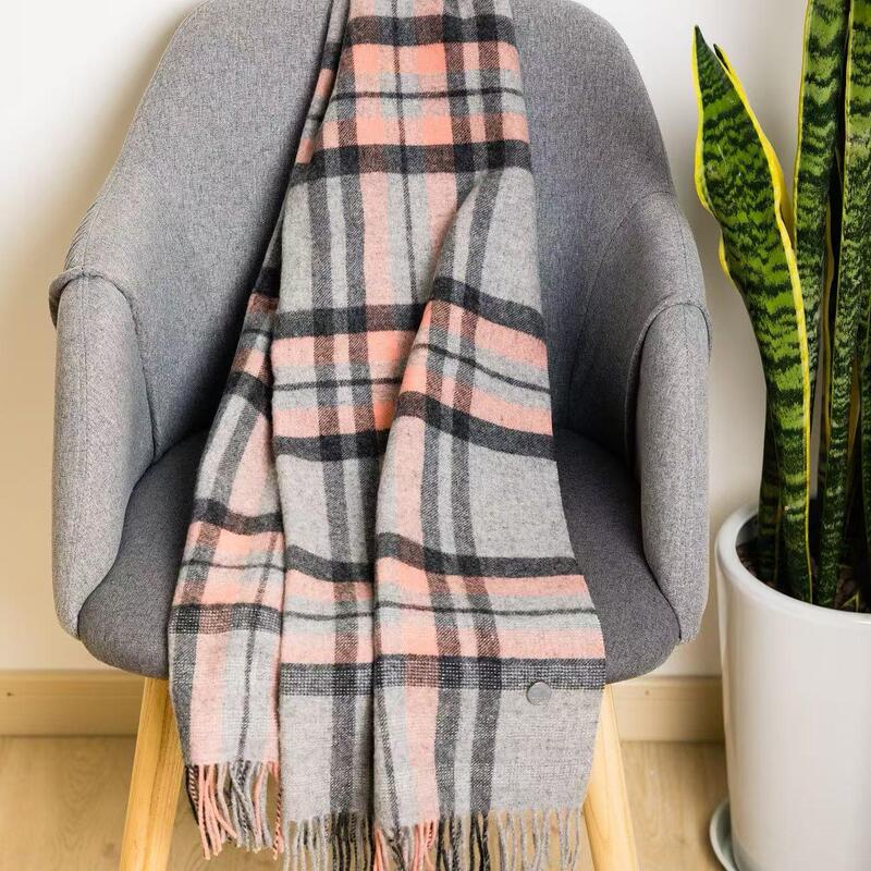 Norwegian Morild Winter Cashmere Wool Scarf, Soft and Warm, with a Silver Sheen, Nordic Style, High-Quality Neck Warmer