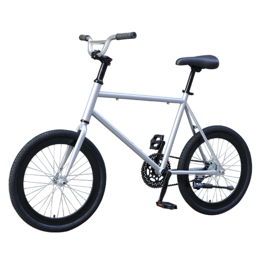 翘头死飞自行车20寸倒刹动作把男女超轻学生儿童竞速非实心胎单车