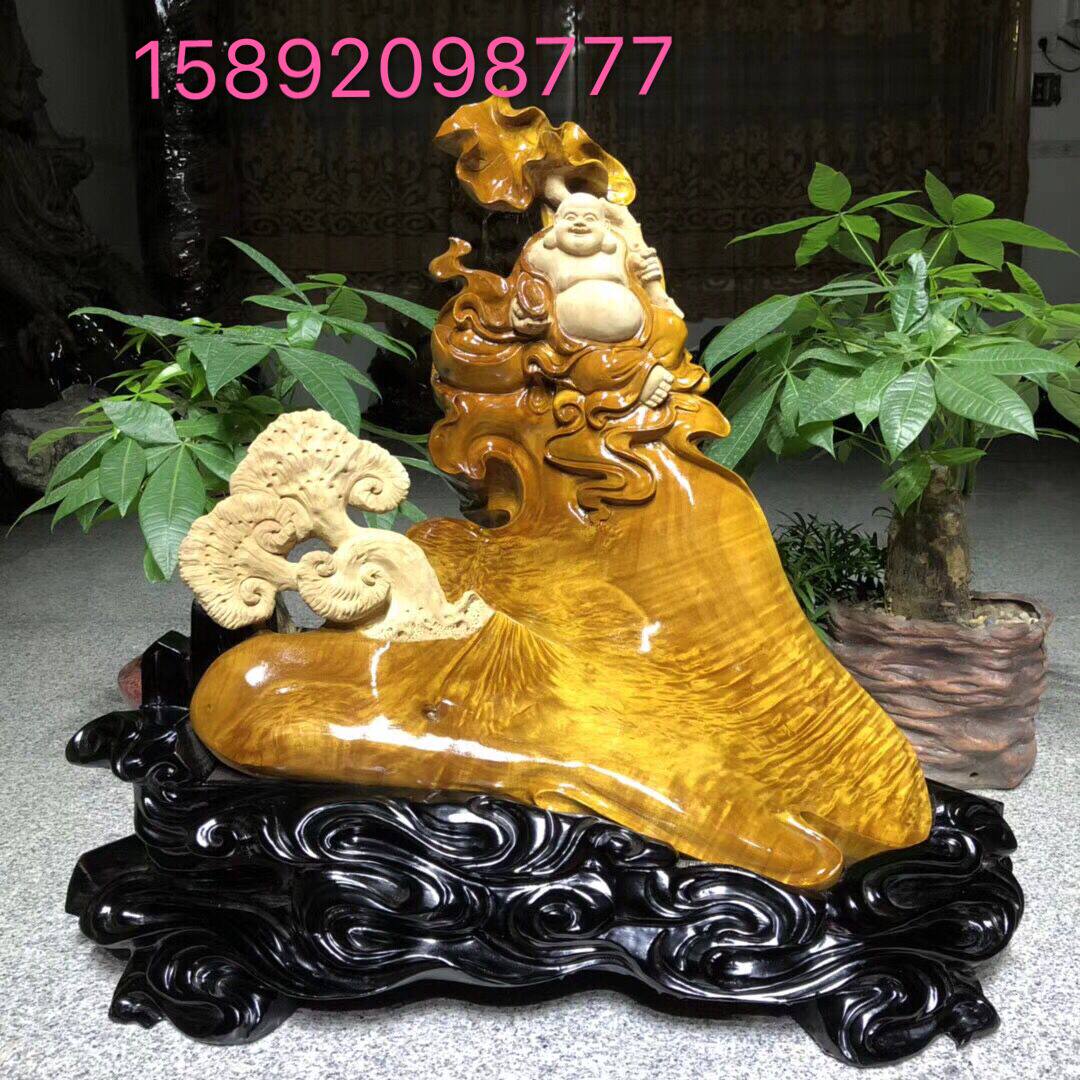 Jinwire Nanmil Carved Little Leaf Namyroh Buddha Europeans Craft Gifts Decorated Person Sound Wooden Root