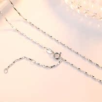 999 sterling silver necklace choker simple Japanese and Korean version of single necklace women without pendant simple fashion single necklace