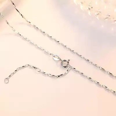 999 sterling silver necklace choker simple Japanese and Korean version of single necklace women without pendant simple fashion single necklace