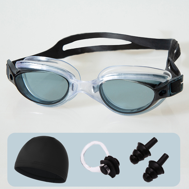 Swimming glasses waterproof high definition swimming cap suit men and women swimming glasses large children dive equipment large frame