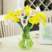 PU mini feel Calla Lily simulation flower silk flower fake flower decoration floral art home ornaments vase floral decoration